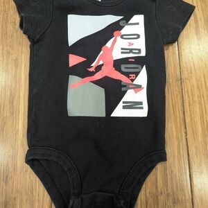 Air Jordan Black and Red baby One Piece bodysuit